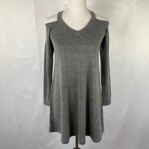 Anthropologie Everly Women's Long Sleeve Gray Knit Sweater Dress/Tunic Size XS